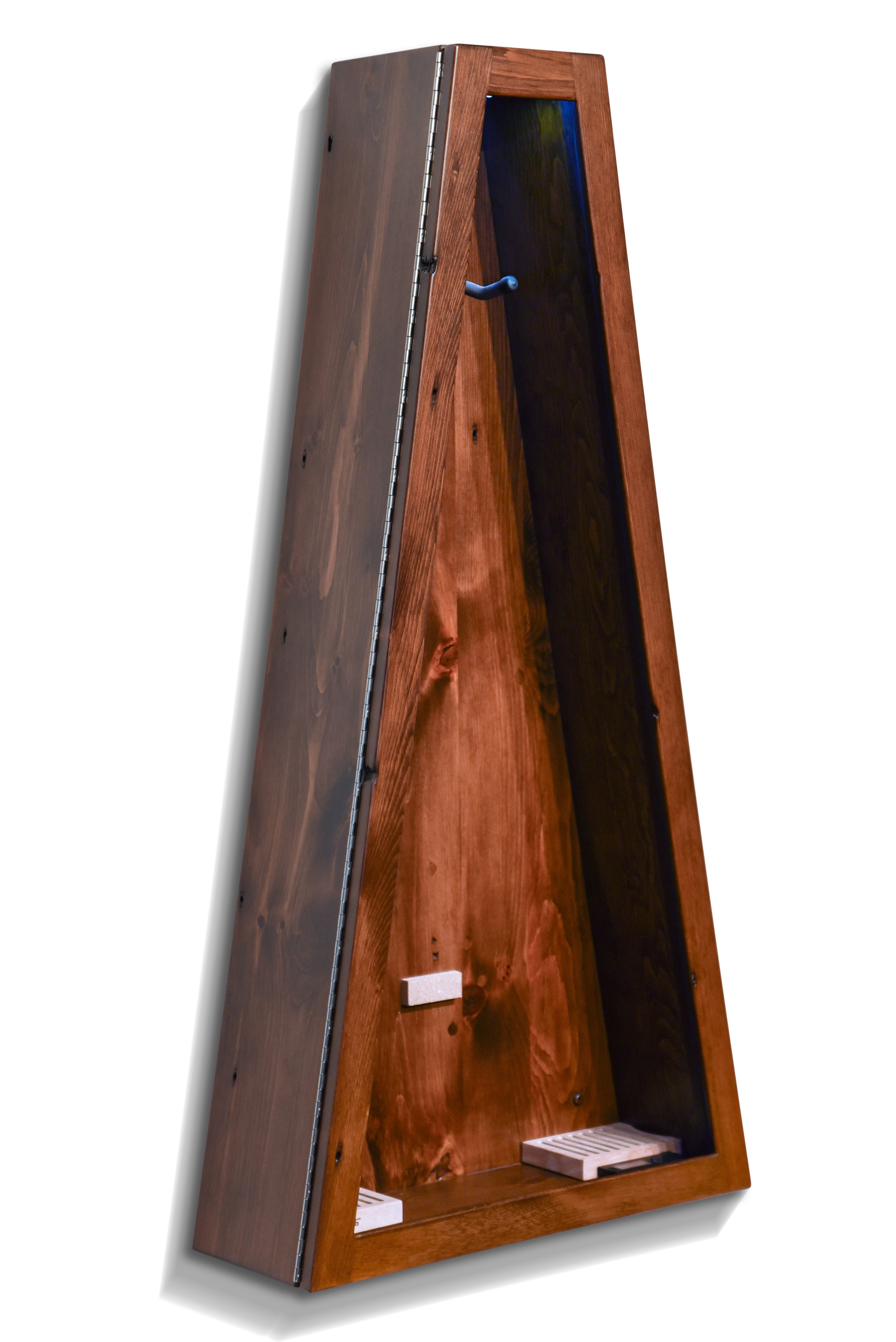 ClimaCase Triangle Humidor - 300 Year Old Reclaimed Wood with Boston Stain Acoustic Remedy Cases