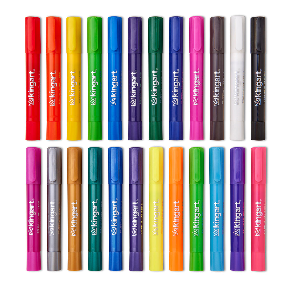 Tempera Paint Thin Sticks, 24 Colors KINGART