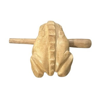 2" Wooden Musical Frog - Natural (Percussion Instrument) Music Frog Co