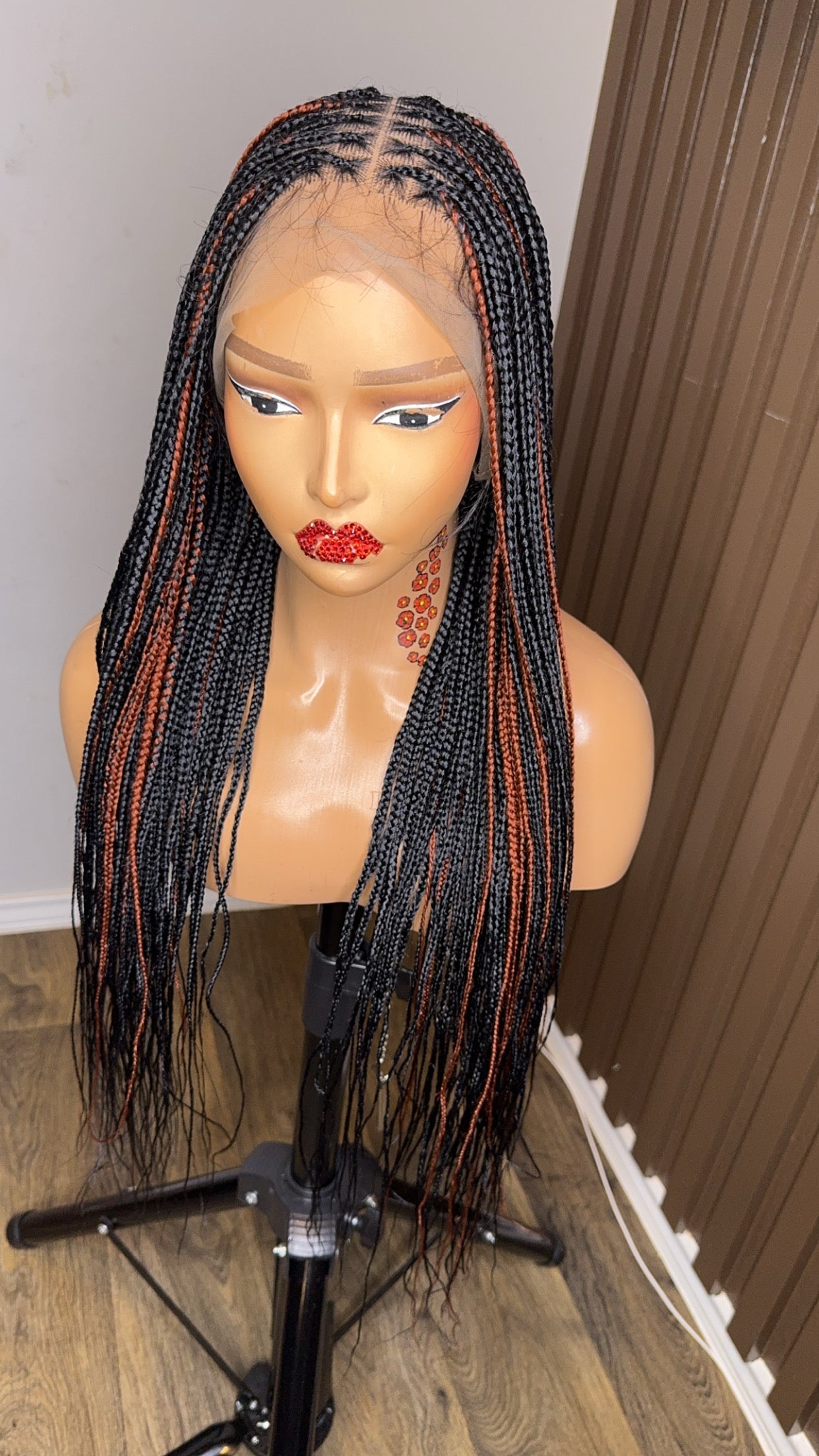 22inches black and brown knotless braids HOL stores