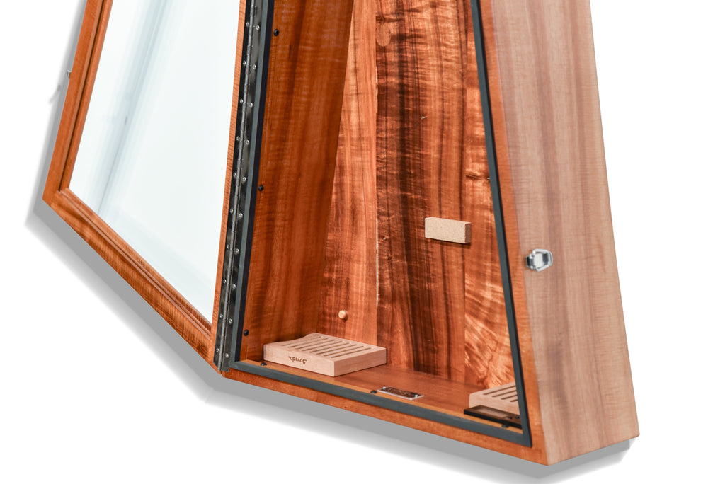 ClimaCase Triangle Humidor - Koa Acoustic Remedy Cases