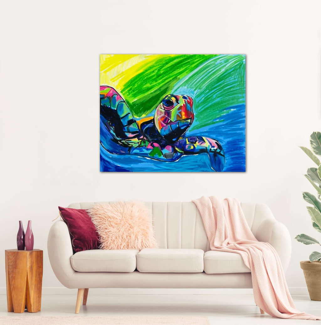 Colorful Turtle - Art Prints Vichy's Art