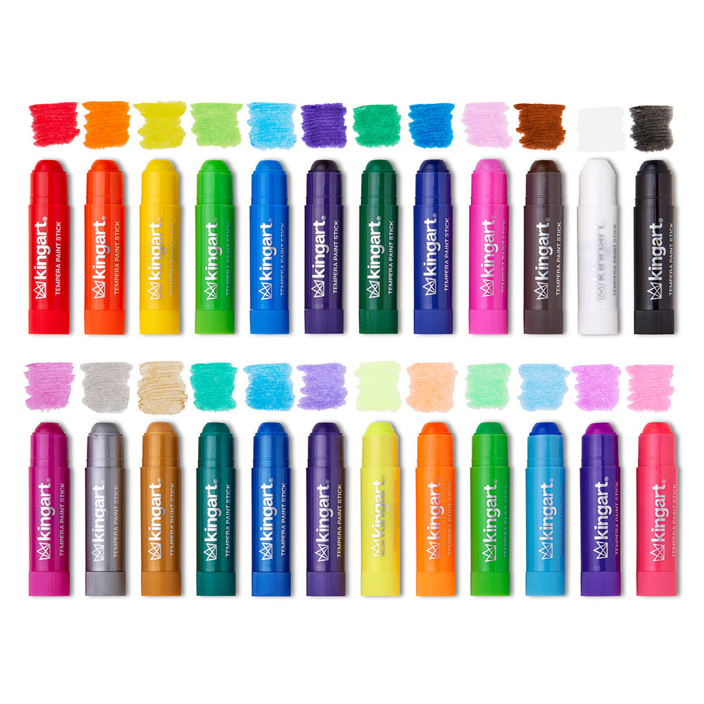 Tempera Paint Sticks, 24 Colors KINGART