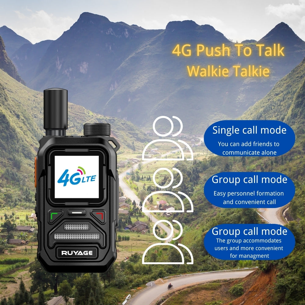 Ruyage X10 Nationwide Lte Two Way Radios Lifetime Free Unlimited Range Rechargeable Global 4g Poc,Portable Walkie Talkies Long Range for Adults Family Road Trip Truck Fleet 2 Pack Ruyage Radio