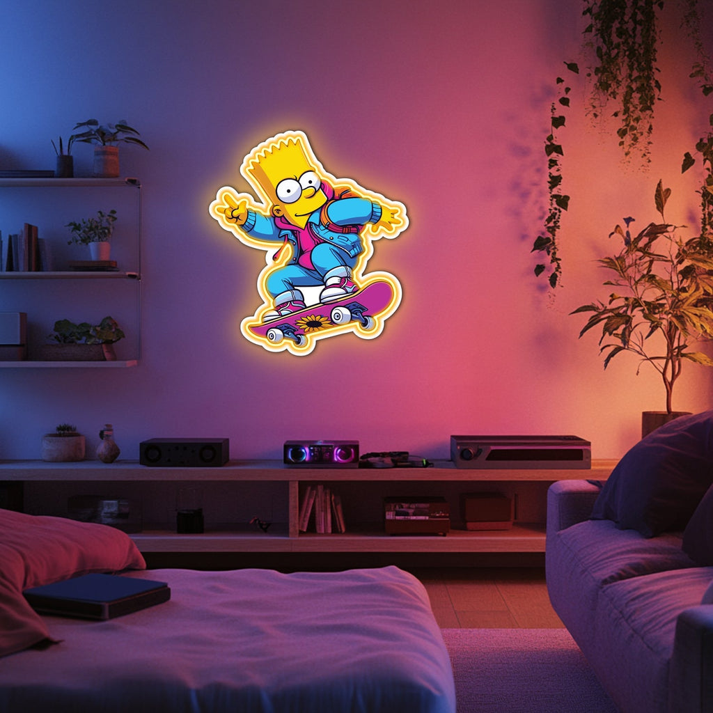 UV Printed Simpson Neon Wall Art- LV0081 Liviqon.co