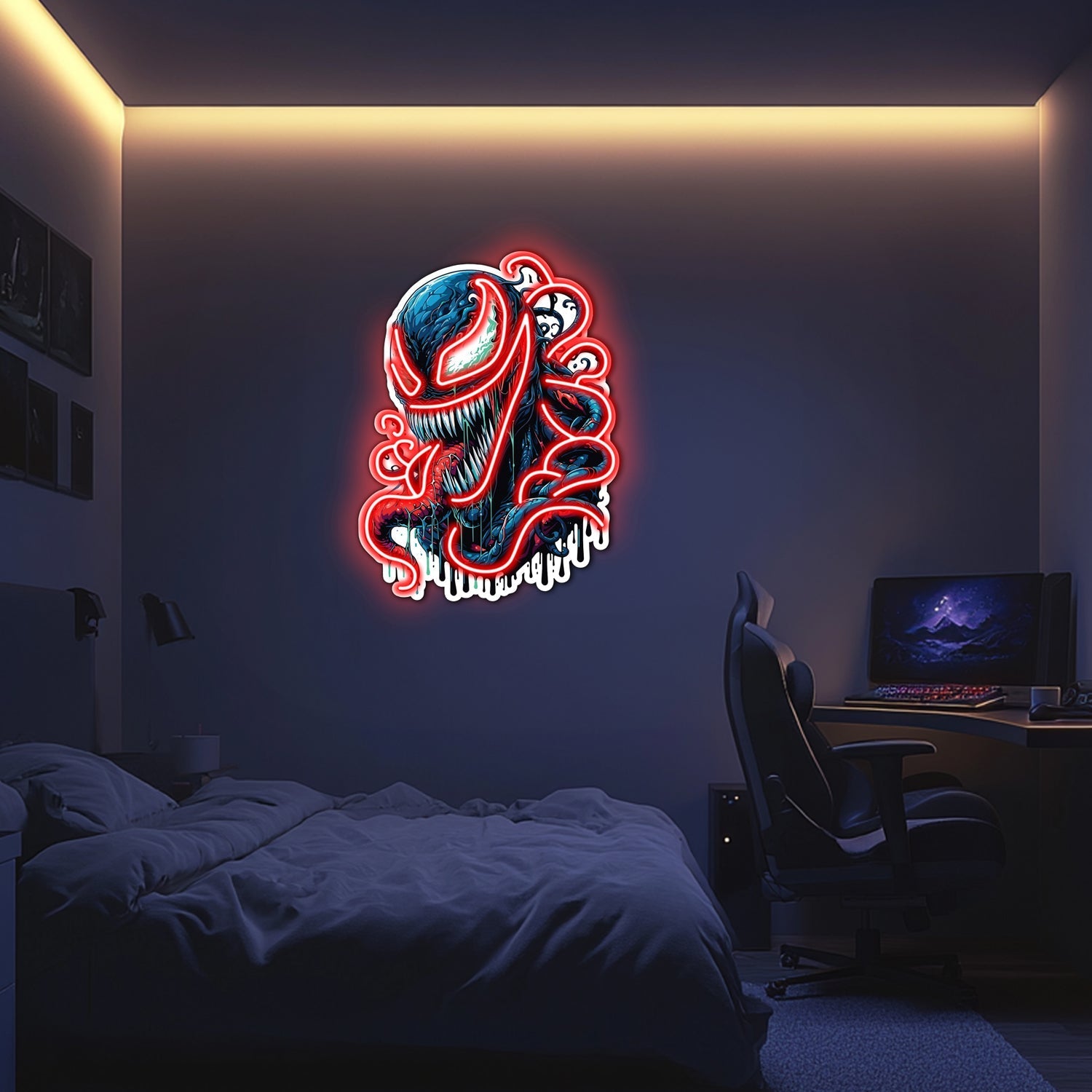 UV Printed Venom  Neon Wall Art- LV0055 Liviqon.co