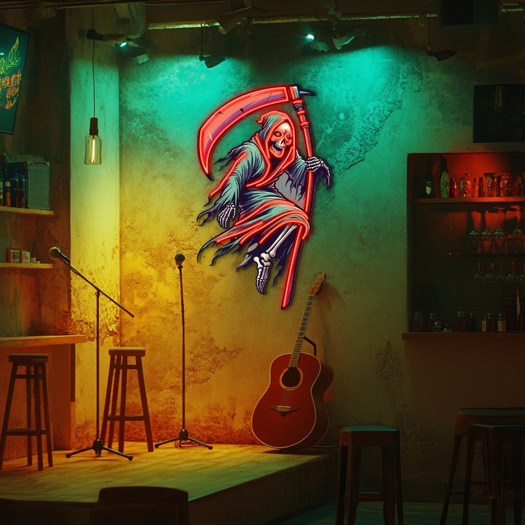 UV Printed Angel of Death Neon Wall Art- LV0003 Liviqon.co