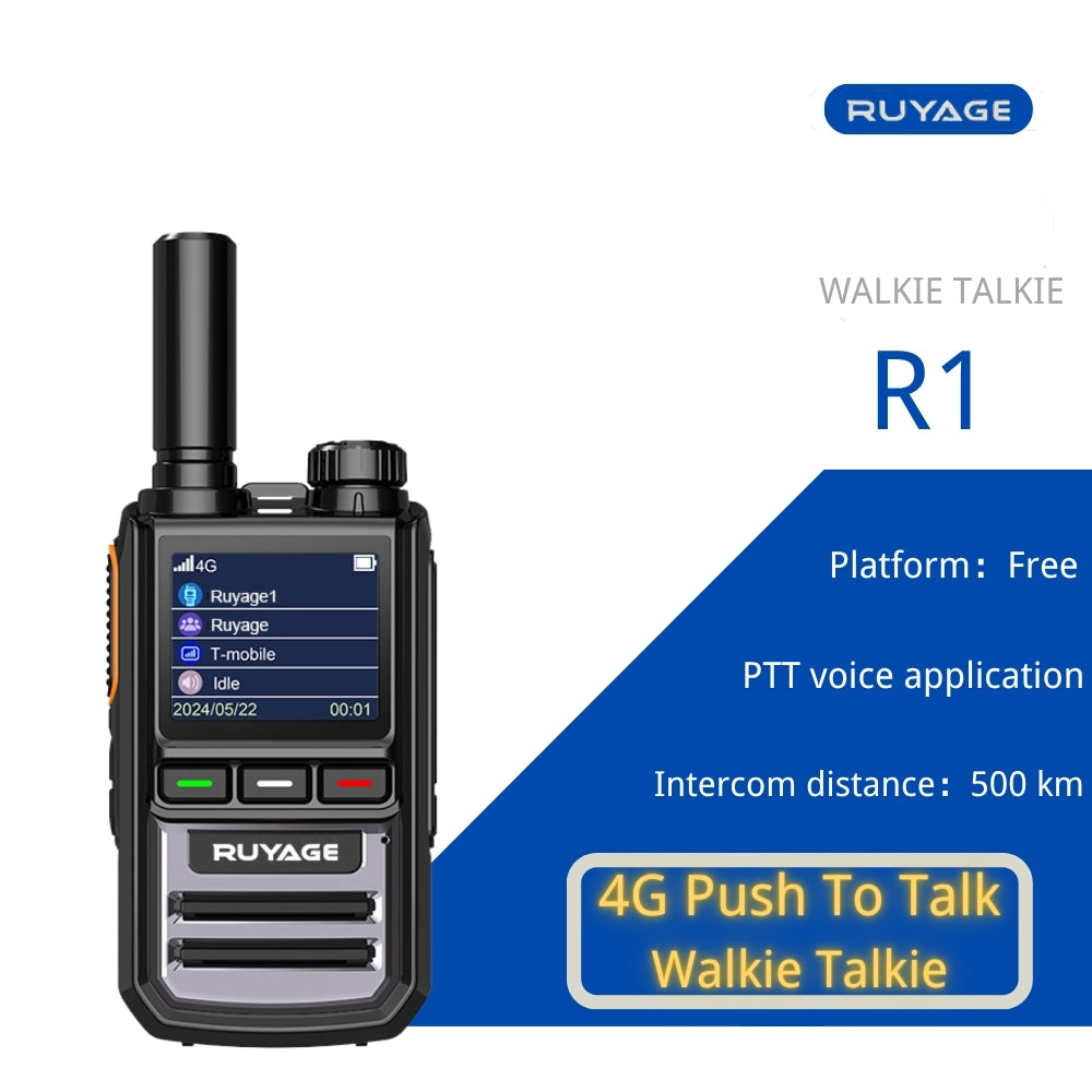 Ruyage R1 Nationwide Lte Two Way Radios Lifetime Free Unlimited Range Rechargeable Global 4g Poc,Portable Walkie Talkies Long Range for Adults Family Road Trip Truck Fleet 2 Pack Ruyage Radio