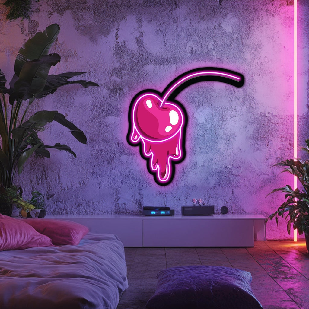 UV Printed Cherry Neon Wall Art- LV0056 Liviqon.co