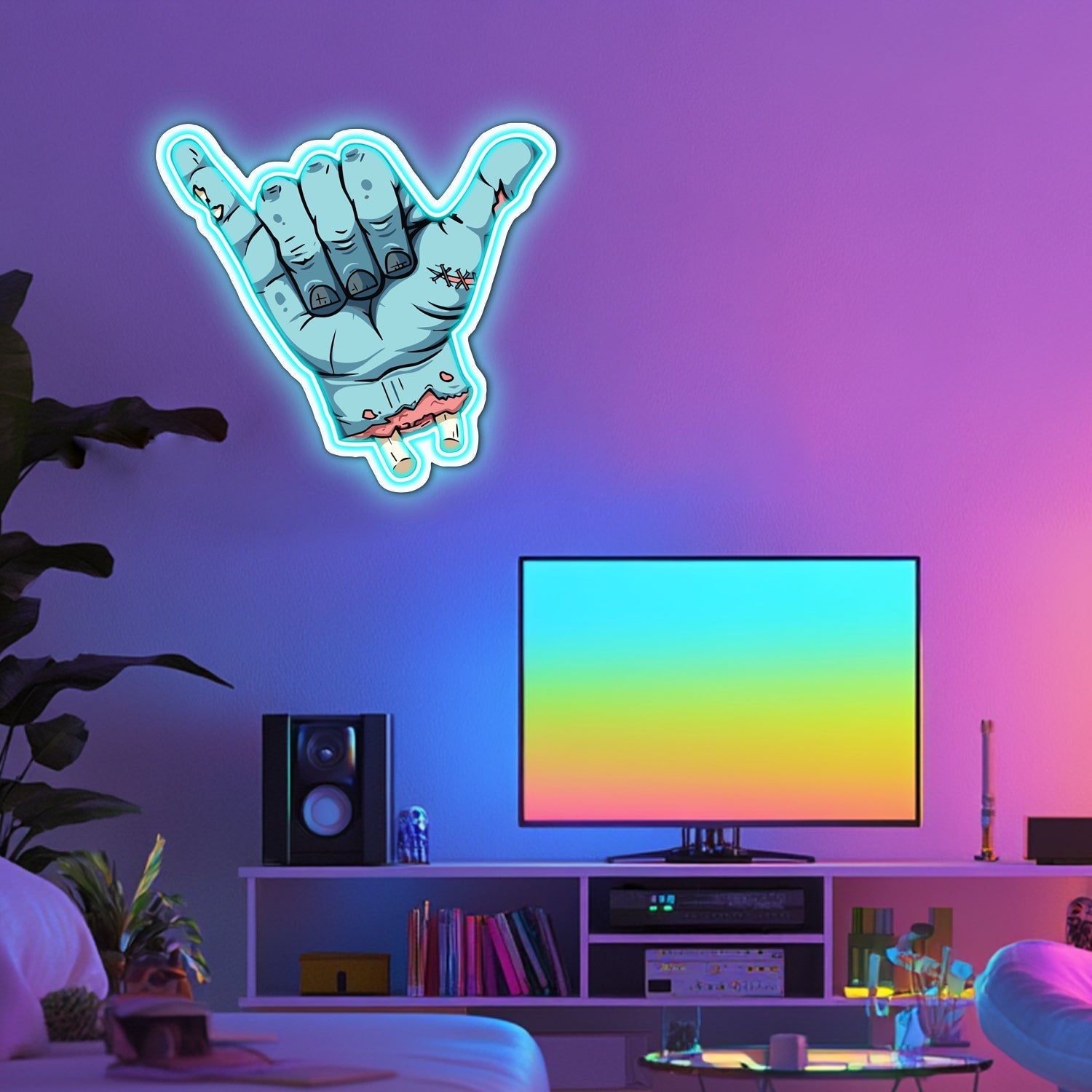 UV Printed Scary Call Neon Wall Art- LV0065 Liviqon.co