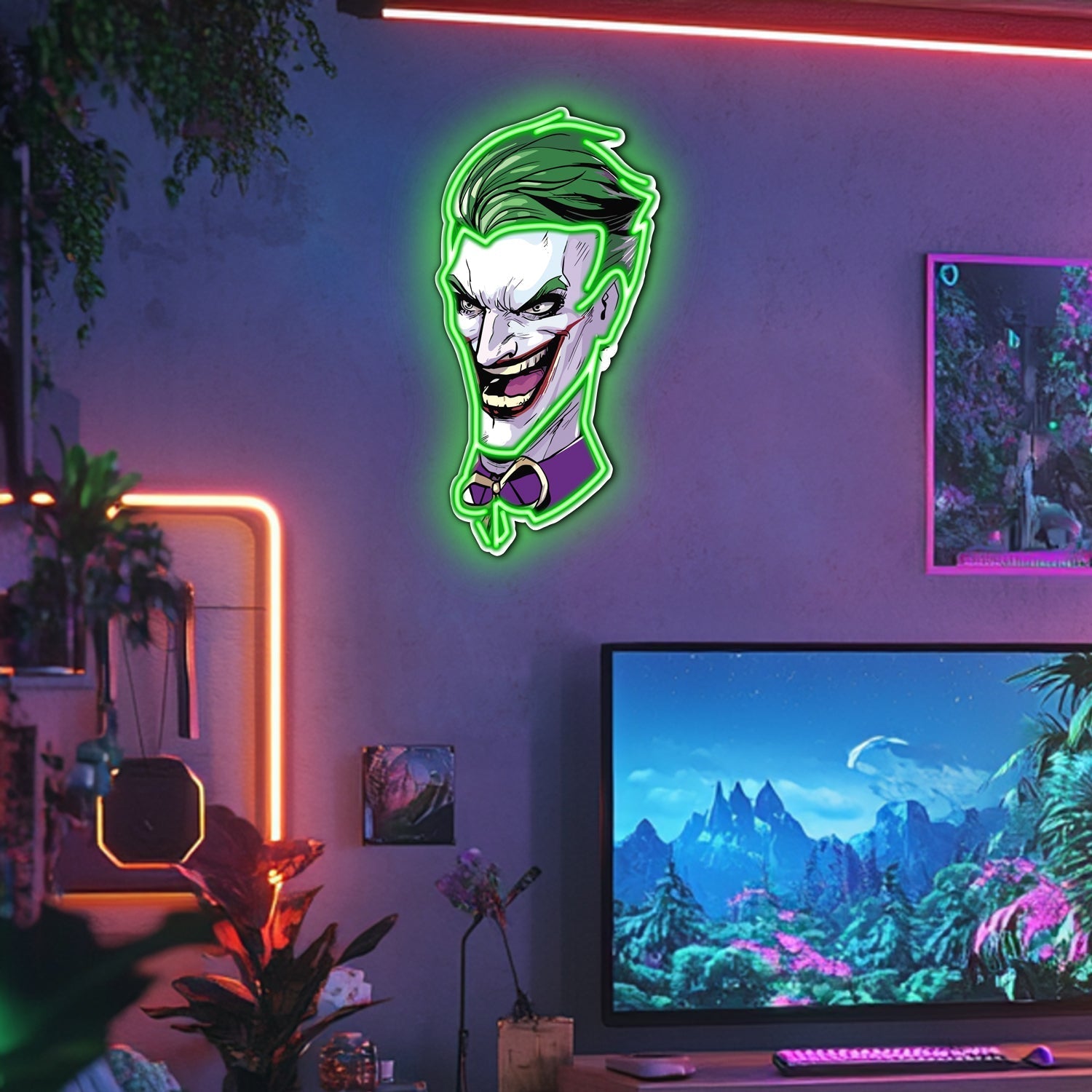 UV Printed Joker Neon Wall Art- LV0046 Liviqon.co