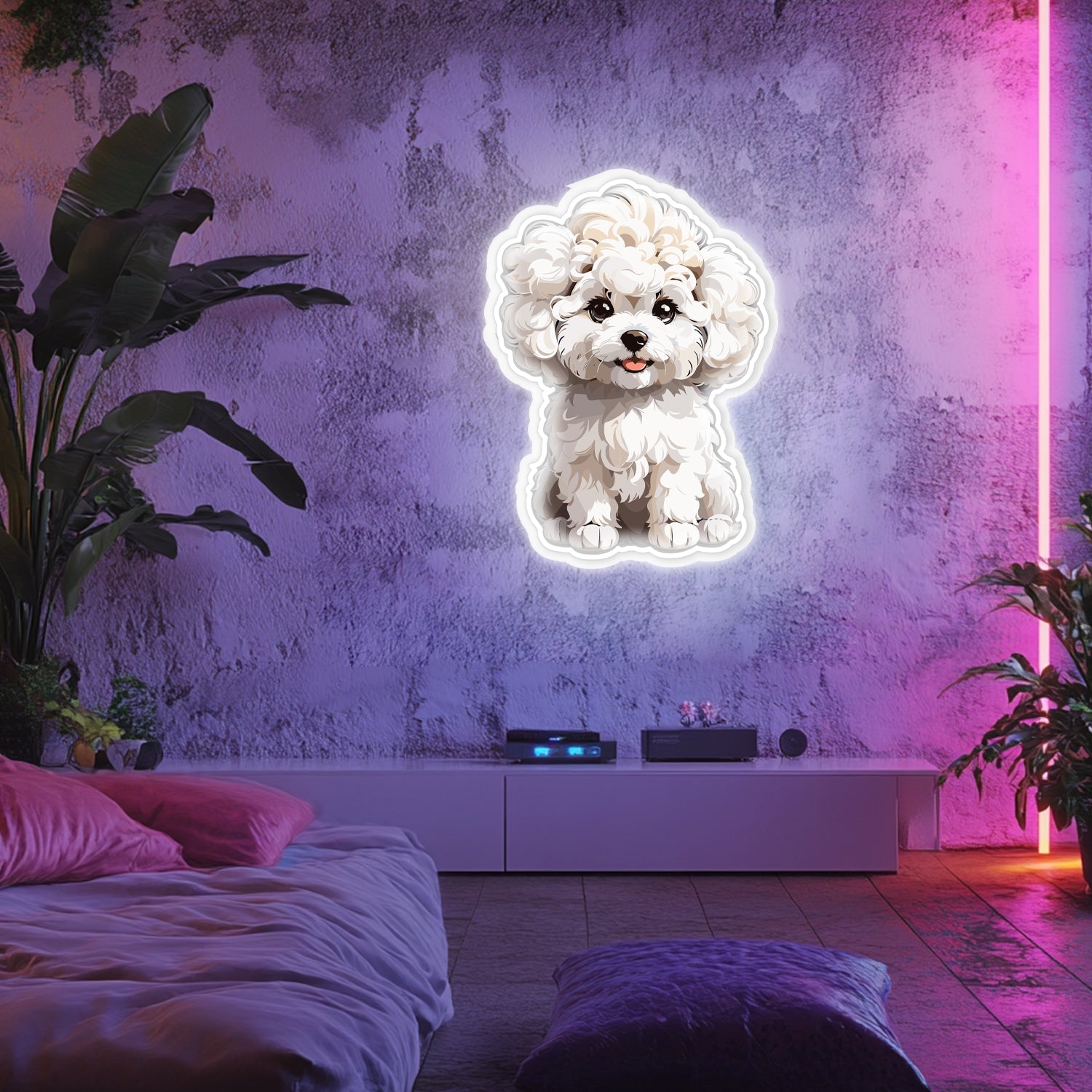 UV Printed Dog Neon Wall Art- LV0022 Liviqon.co