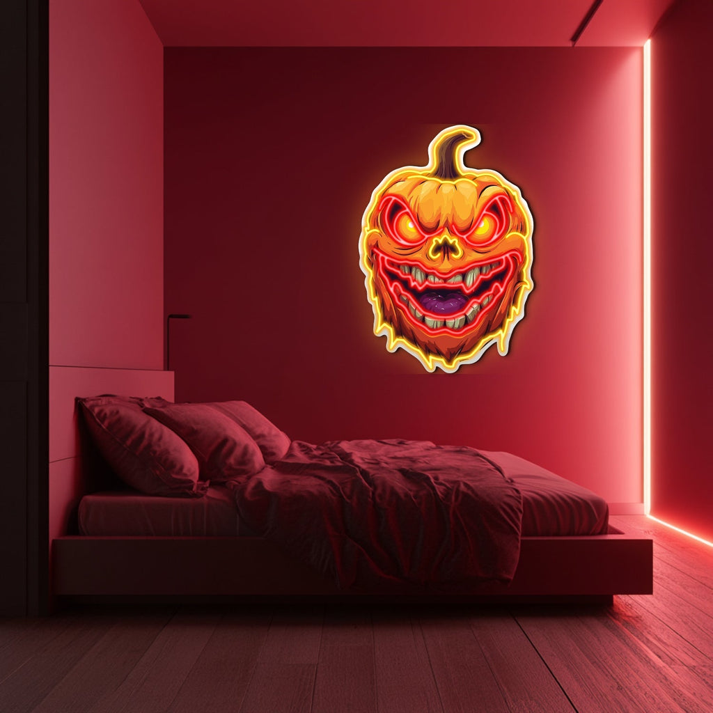 UV Printed Pumpkin Neon Wall Art- LV0006 Liviqon.co
