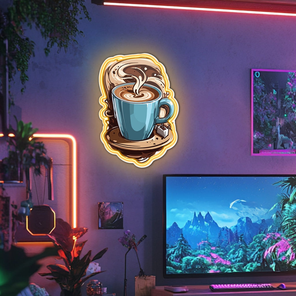 UV Printed Coffee  Neon Wall Art- LV0080 Liviqon.co