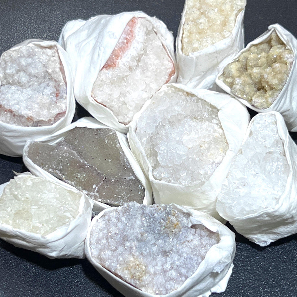 Assorted Mixed Druzy Crystal Clusters (By The Piece or Pound) Wholesale Amazing Crystals