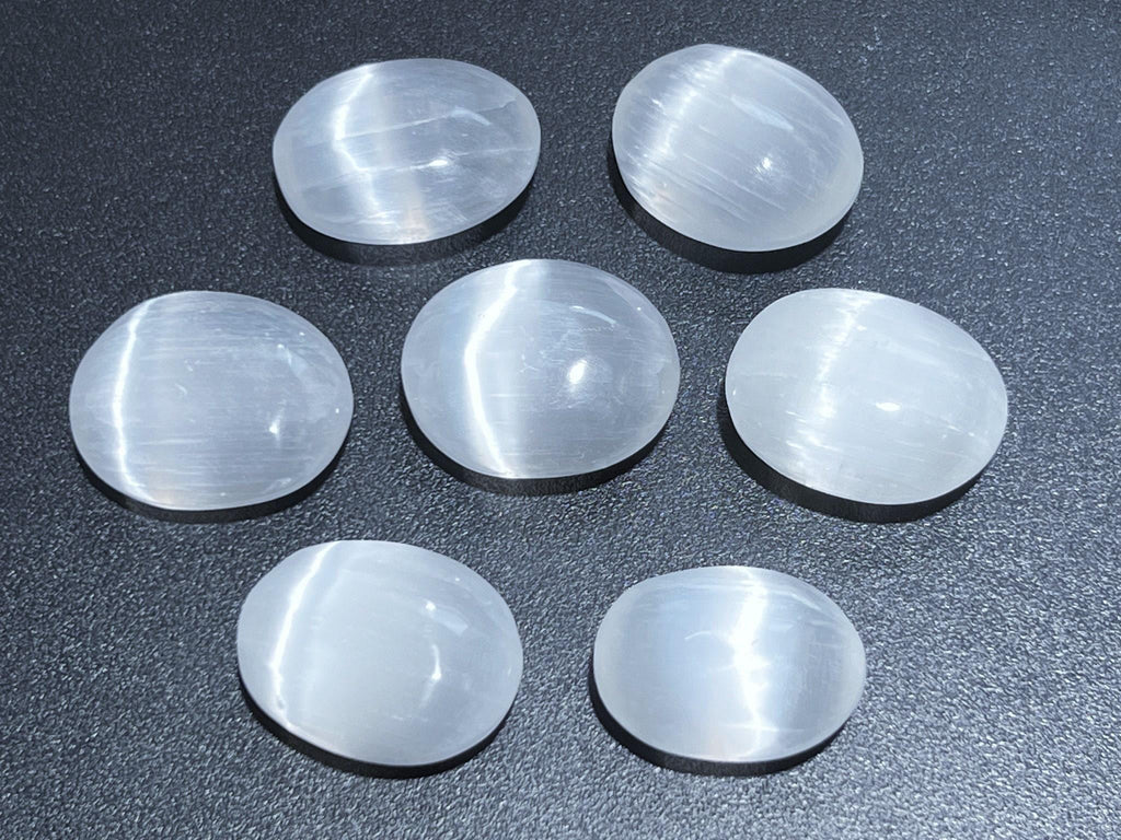 Selenite Crystal Mini Small Palm Stone Orb Carving Wholesale Bulk Gemstone Lot Amazing Crystals