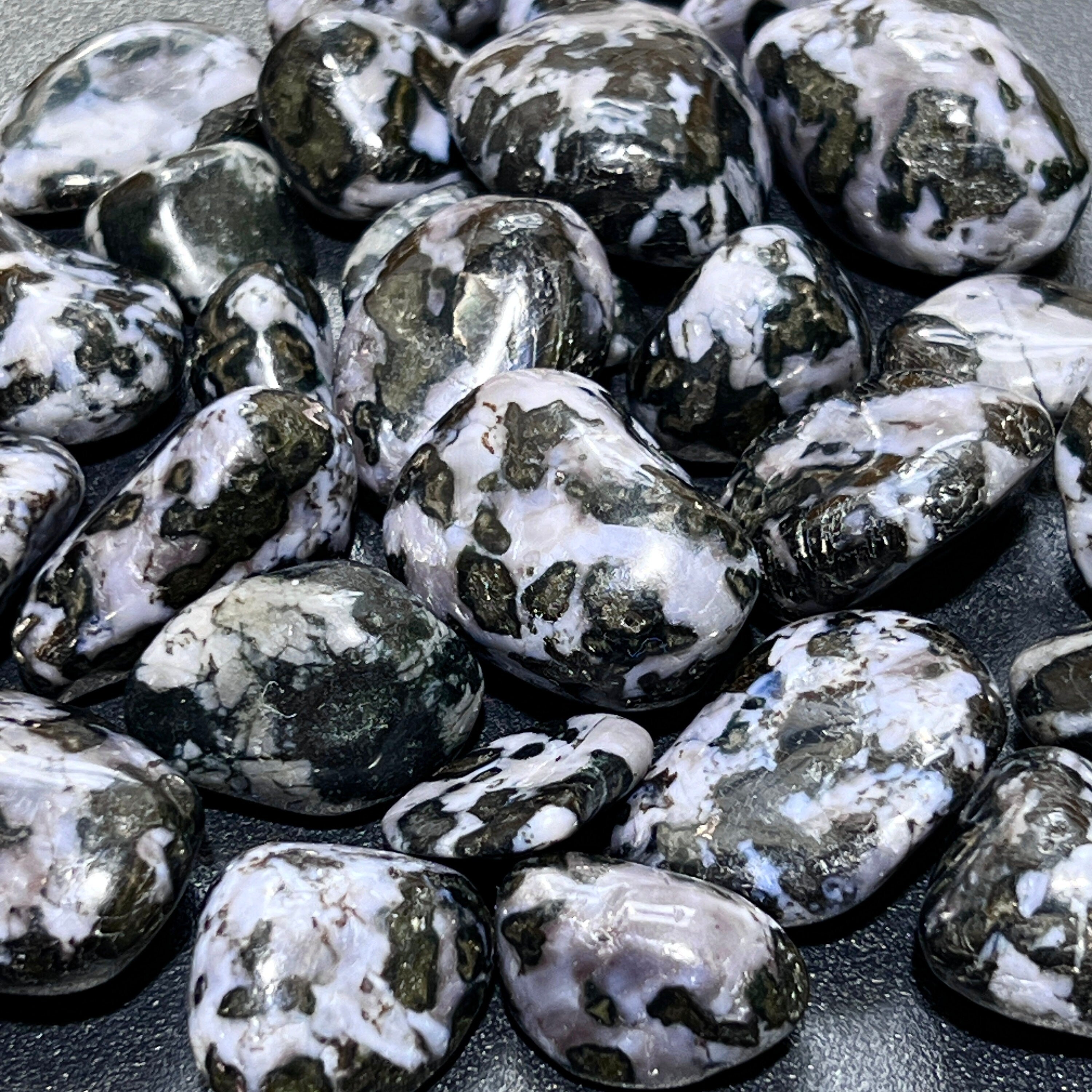 Indigo Gabbro Tumbled (Mystical Merlinite)(By The Piece Or Pound) Wholesale Polished Gemstones Amazing Crystals