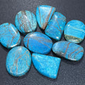 Azurite (Blue Bice) Cabochons Mixed Shapes And Sizes Bulk Wholesale Gemstone Jewelry Supply Amazing Crystals