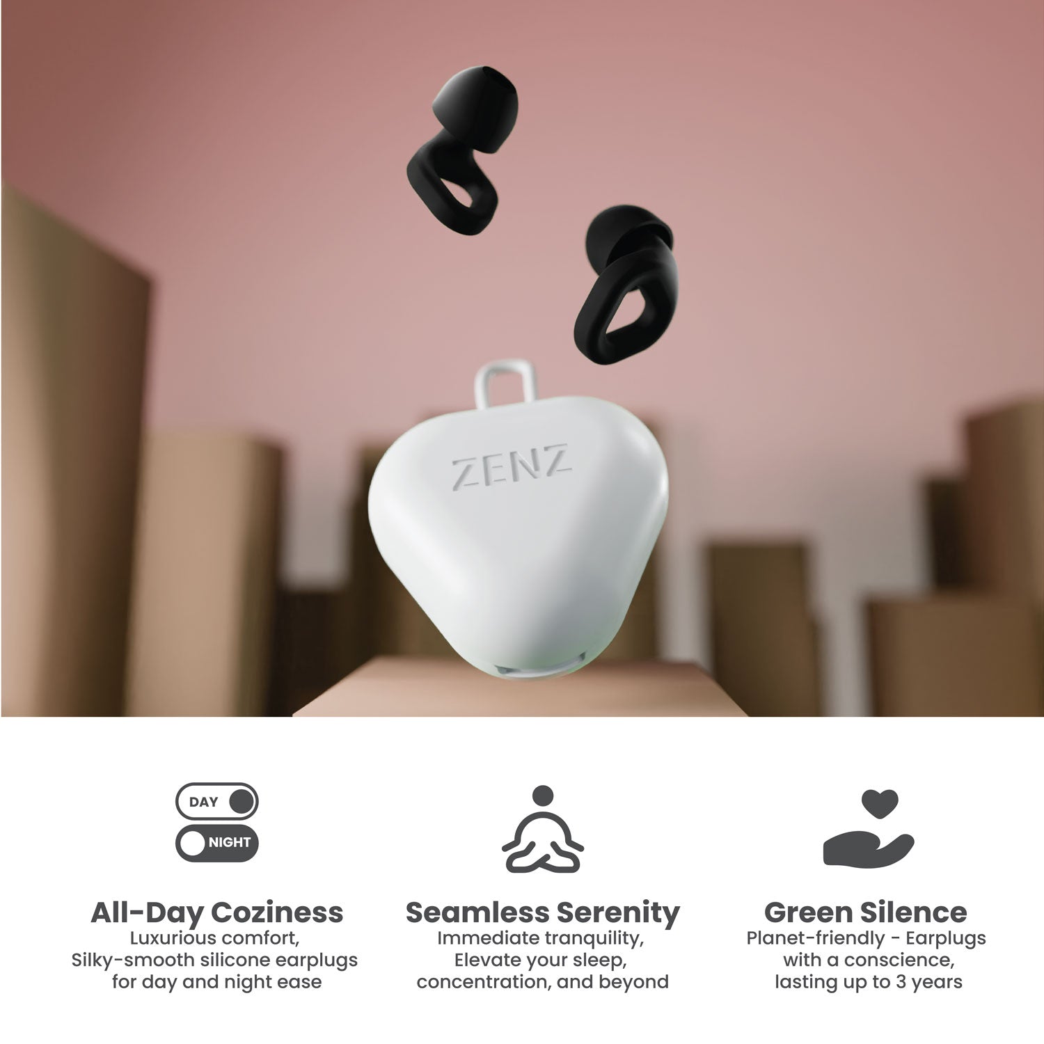 ZENZ - Unwind Earplugs - Onyx Black ZENZ