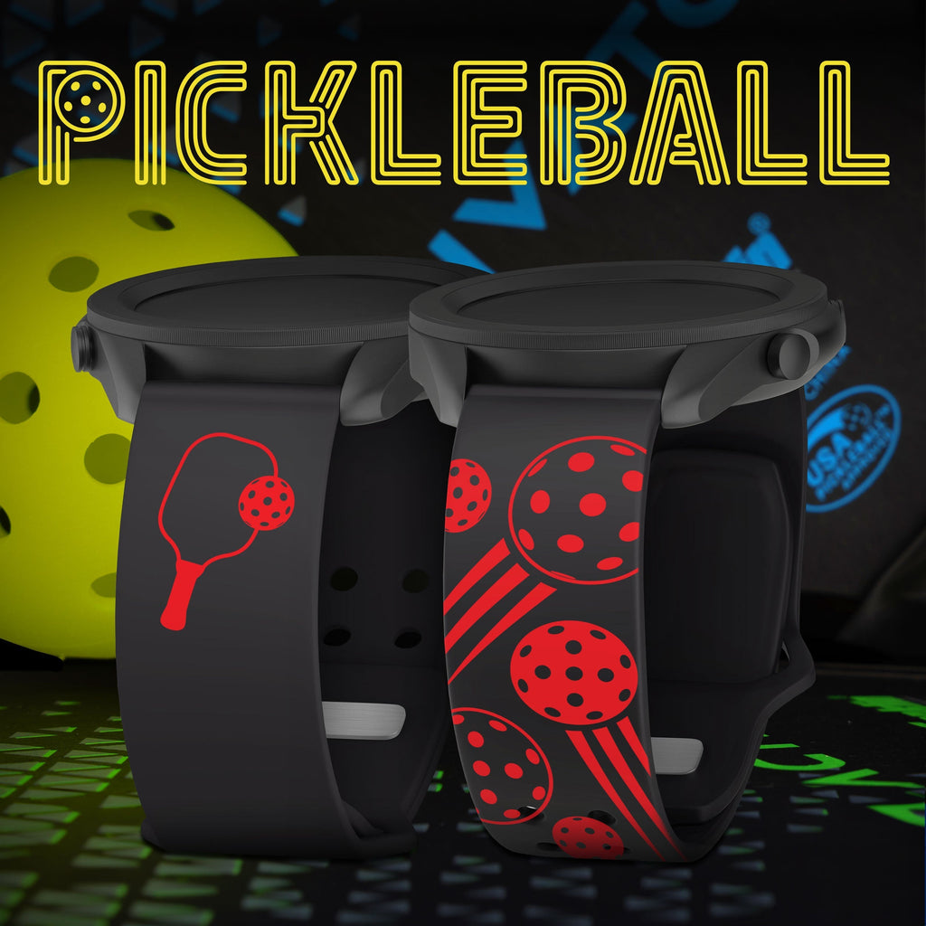 Pickleball HD  Watchband for Samsung, Garmin, Fossil, and More Affinity Bands