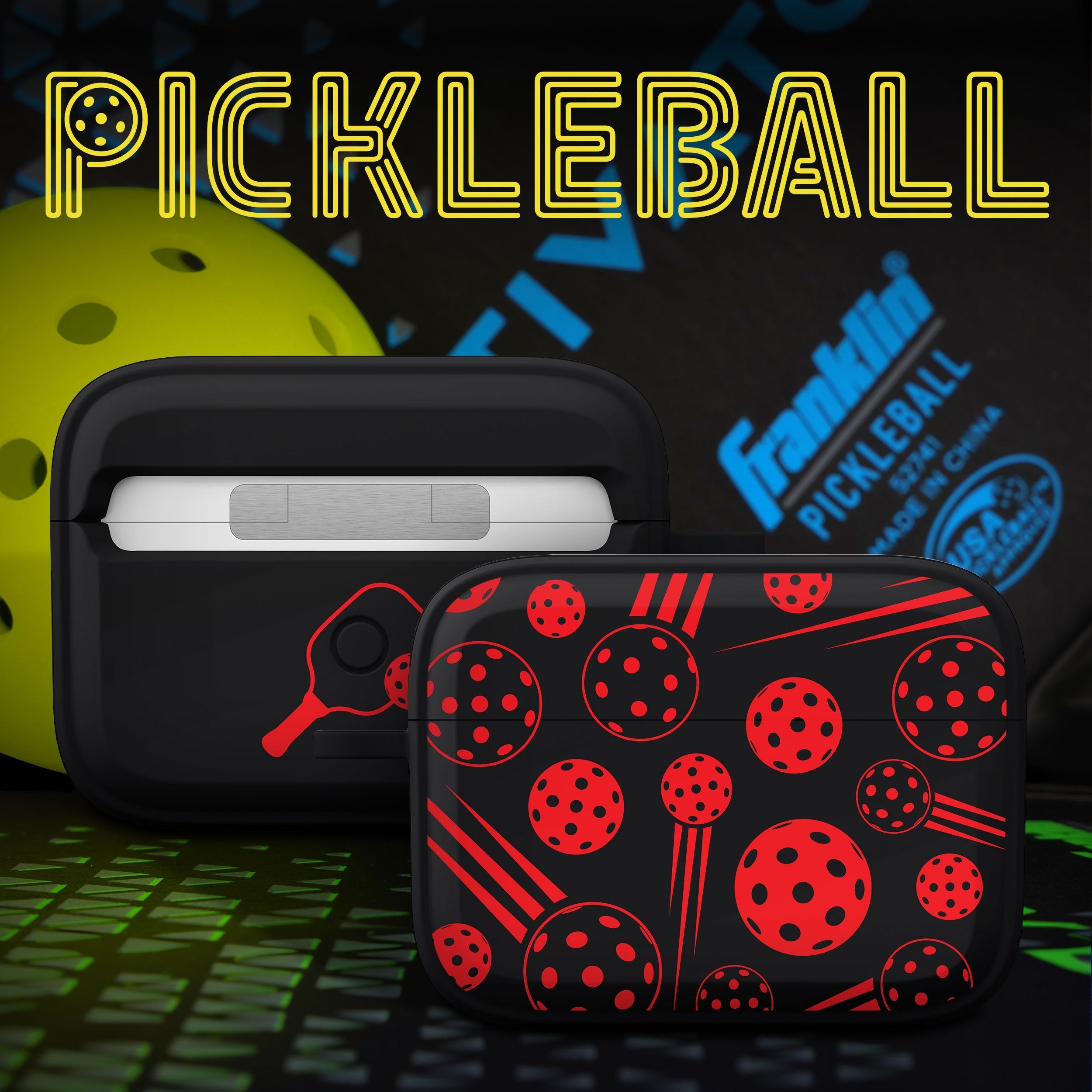 Pickleball HDX Apple AirPods Pro 1 & 2 Case Cover Affinity Bands