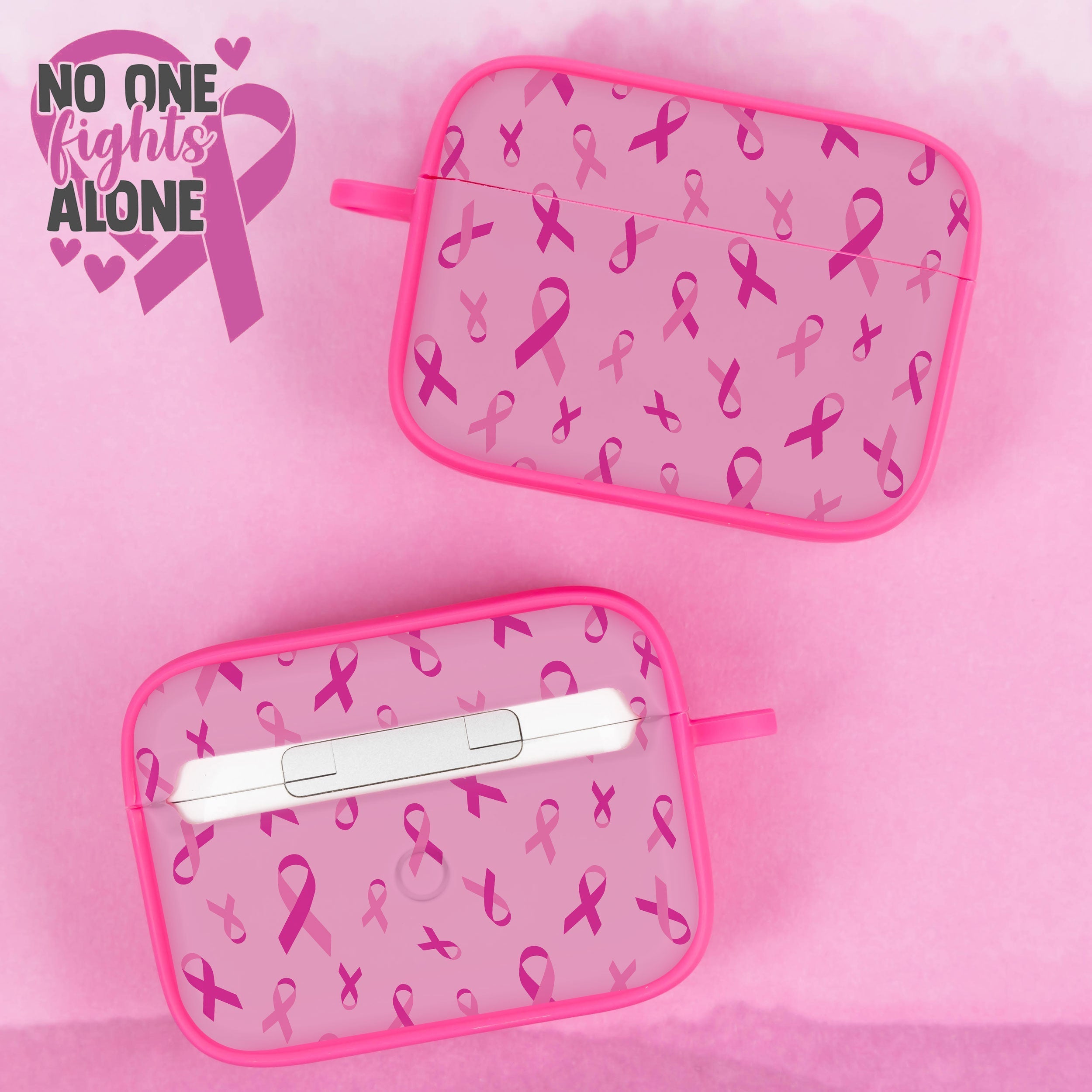 Breast Cancer Awareness HDX Apple AirPods Pro 1 & 2 Case Cover Affinity Bands