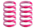 25 Pack Pink Camoflouge Breast Cancer Silicone Bracelets The Awareness Company