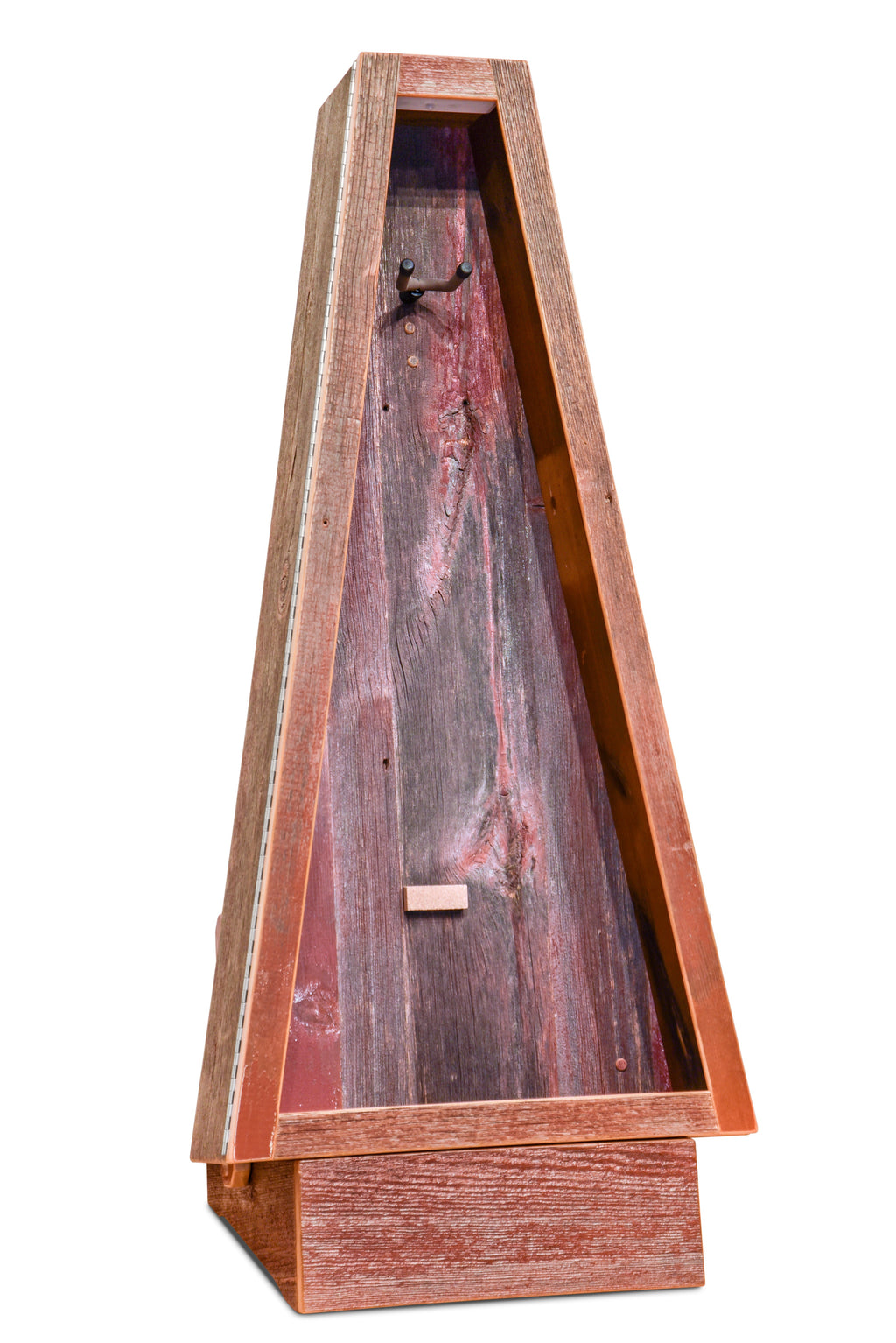 ClimaStand Triangle Humidor with Base - Reclaimed Barnwood (Red) Acoustic Remedy Cases