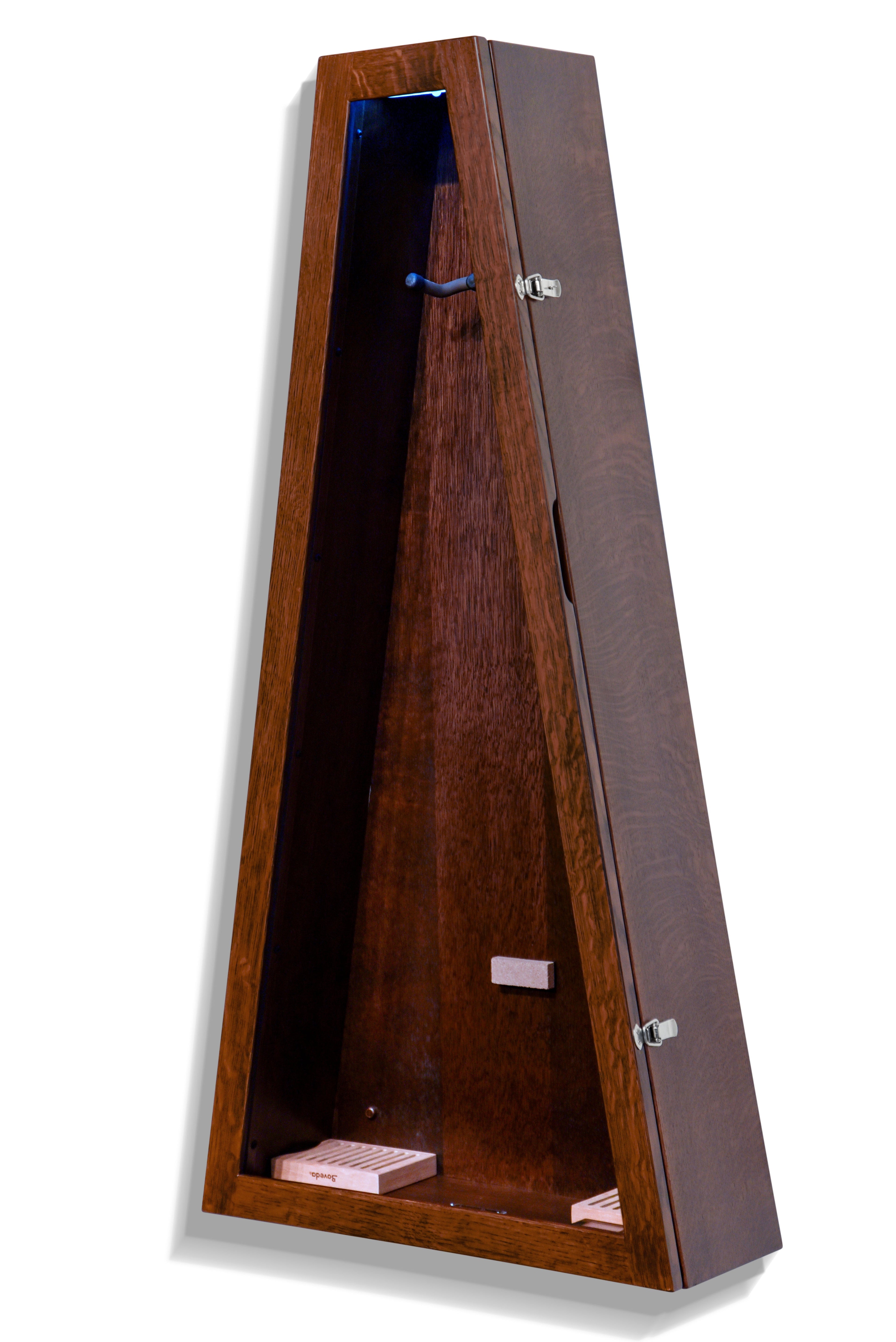 ClimaCase Triangle Humidor - Quartersawn White Oak with Onyx Stain Acoustic Remedy Cases