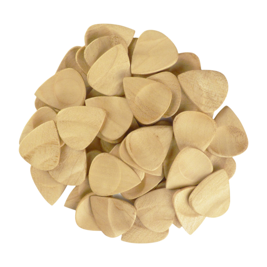 Maple Wood Guitar Or Bass Pick - 3.0 mm Ultra Heavy Gauge - 351 Groove Shape - Natural Finish Handmade Specialty Exotic Plectrum Exotic Plectrums