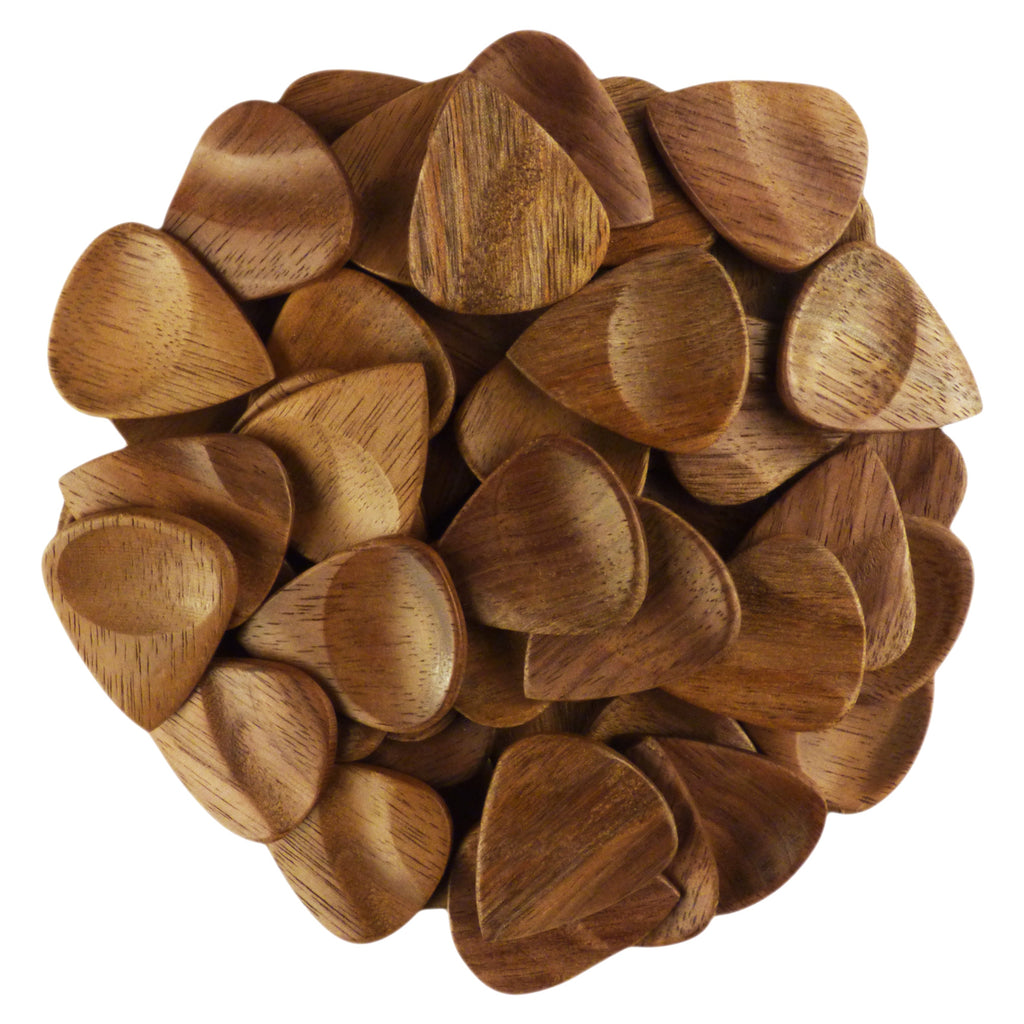 Walnut Wood Guitar Or Bass Pick - 3.0 mm Ultra Heavy Gauge - 351 Groove Shape - Natural Finish Handmade Specialty Exotic Plectrum Exotic Plectrums