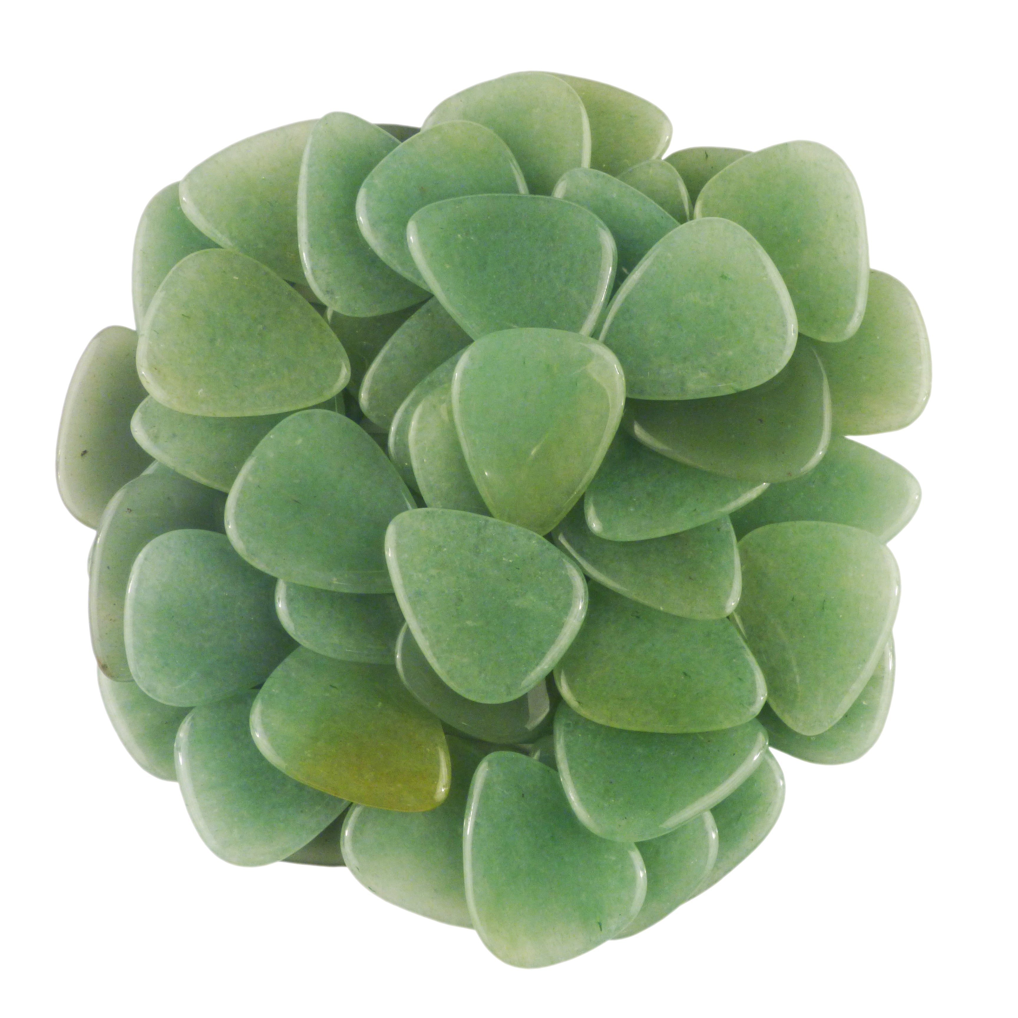 Green Aventurine Stone Guitar Or Bass Pick - 3.0 mm Ultra Heavy Gauge - 351 Shape - Specialty Handmade Gemstone Exotic Plectrum Exotic Plectrums