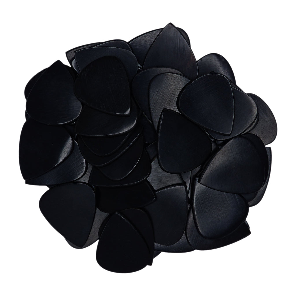 Black Buffalo Horn Guitar Or Bass Pick - 1.5 mm Heavy Gauge - 351 Shape - Natural Finish Handmade Specialty Exotic Plectrum Exotic Plectrums