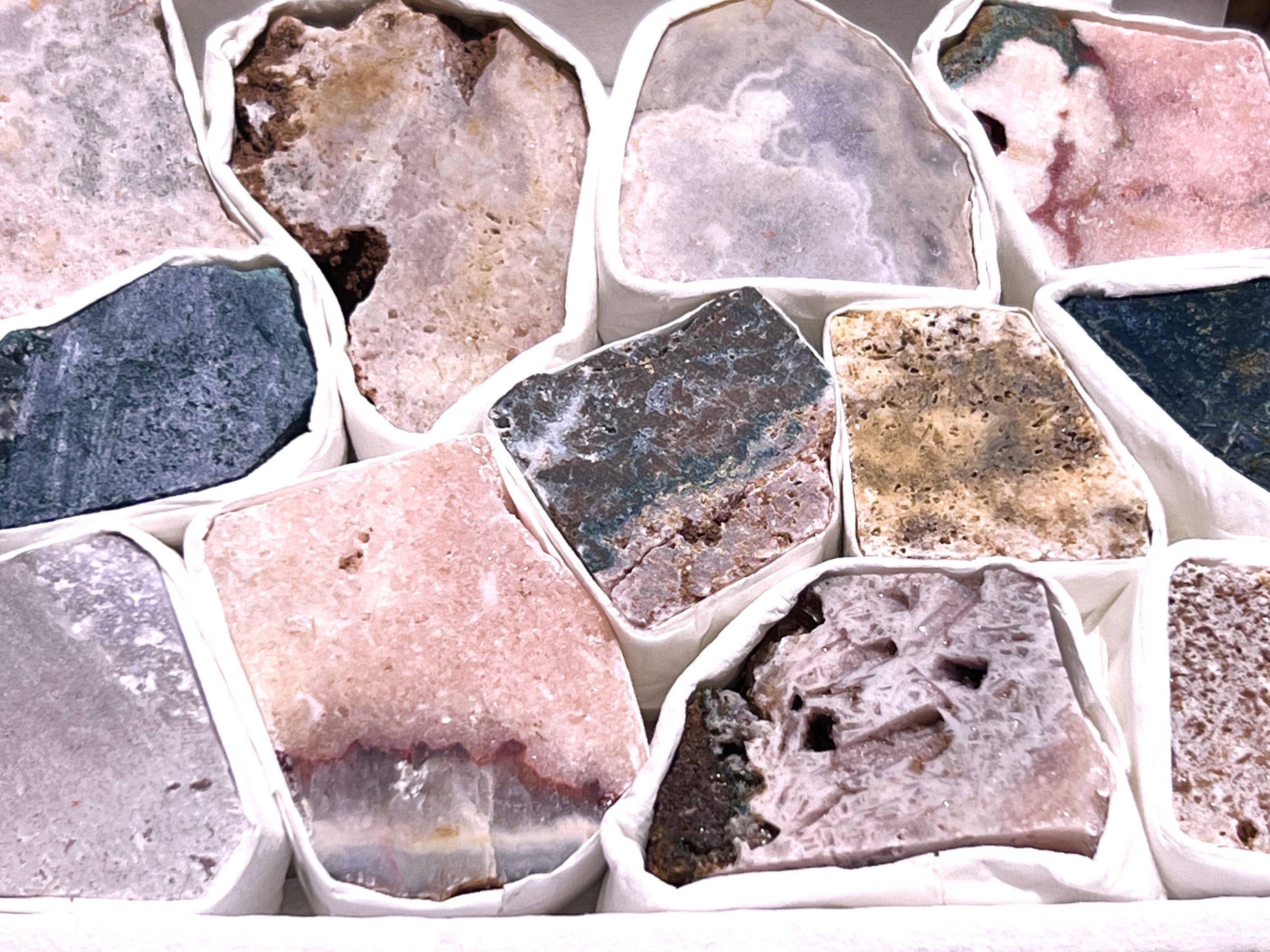 Pink Amethyst Rough Crystals (Avg 2 LBs) Small Box Flat Bulk Wholesale Lot Raw Stones Amazing Crystals