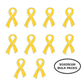 5/10/25/100 Pack Gold Childhood Cancer Ribbon Pins The Awareness Company