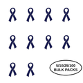 5/10/25/100 Pack Large Dark Blue Ribbon Pins The Awareness Company