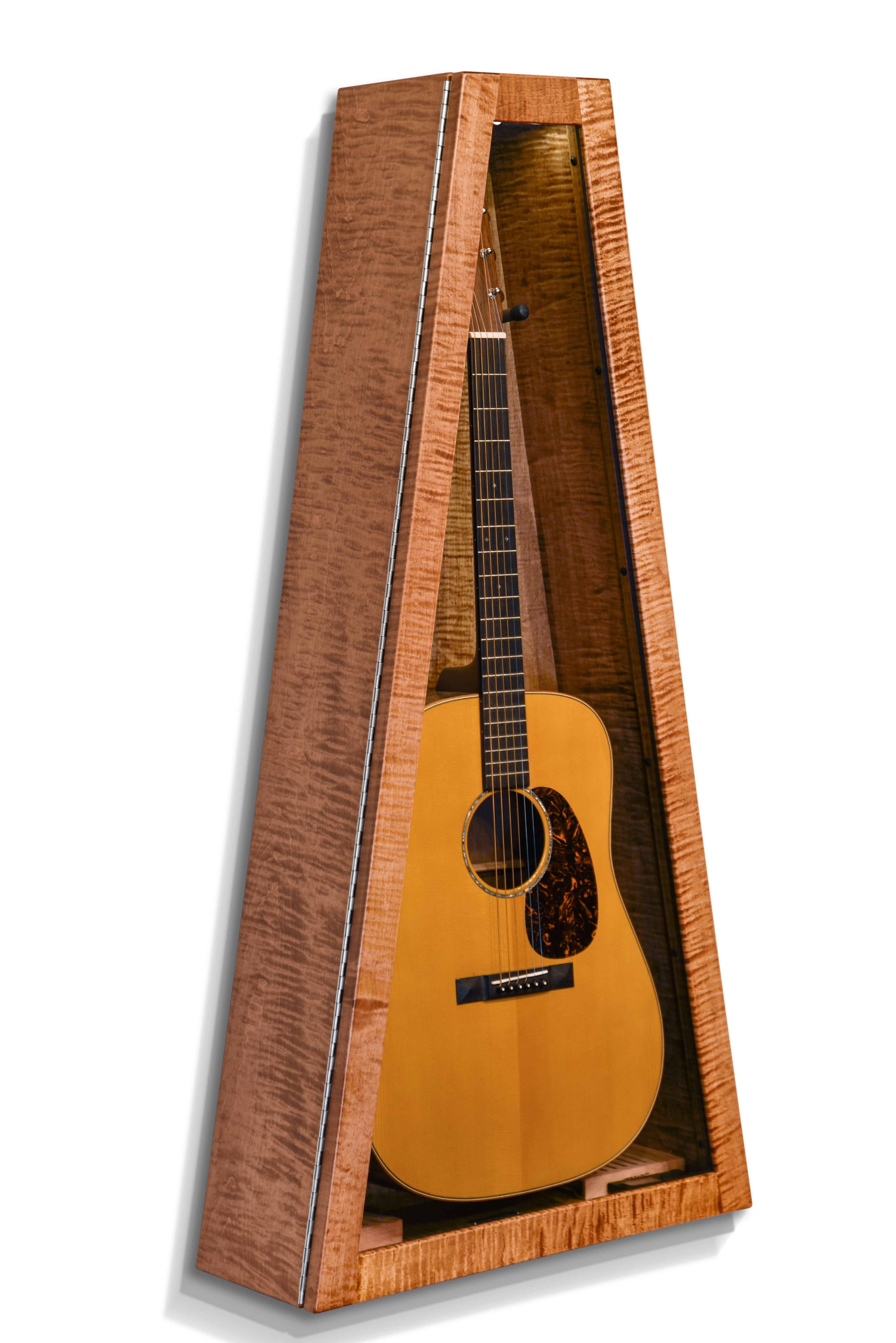 ClimaCase Triangle Humidor - Flamed Maple with Provincial Stain Acoustic Remedy Cases