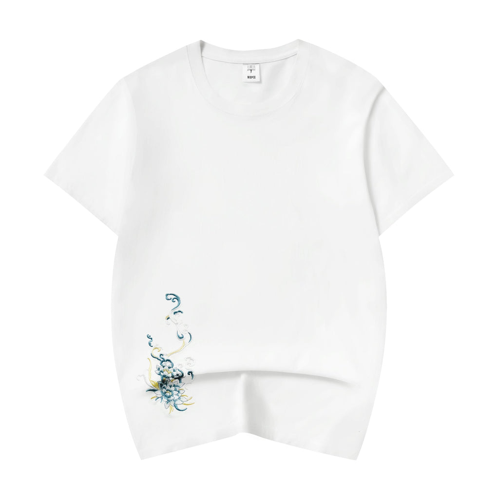 ET517 Blue Kirin Embroidered Tee Niepce