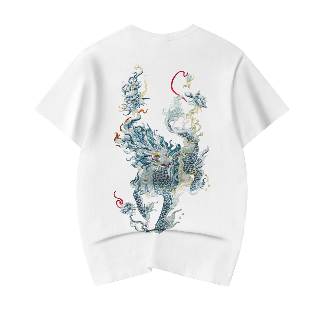 ET517 Blue Kirin Embroidered Tee Niepce