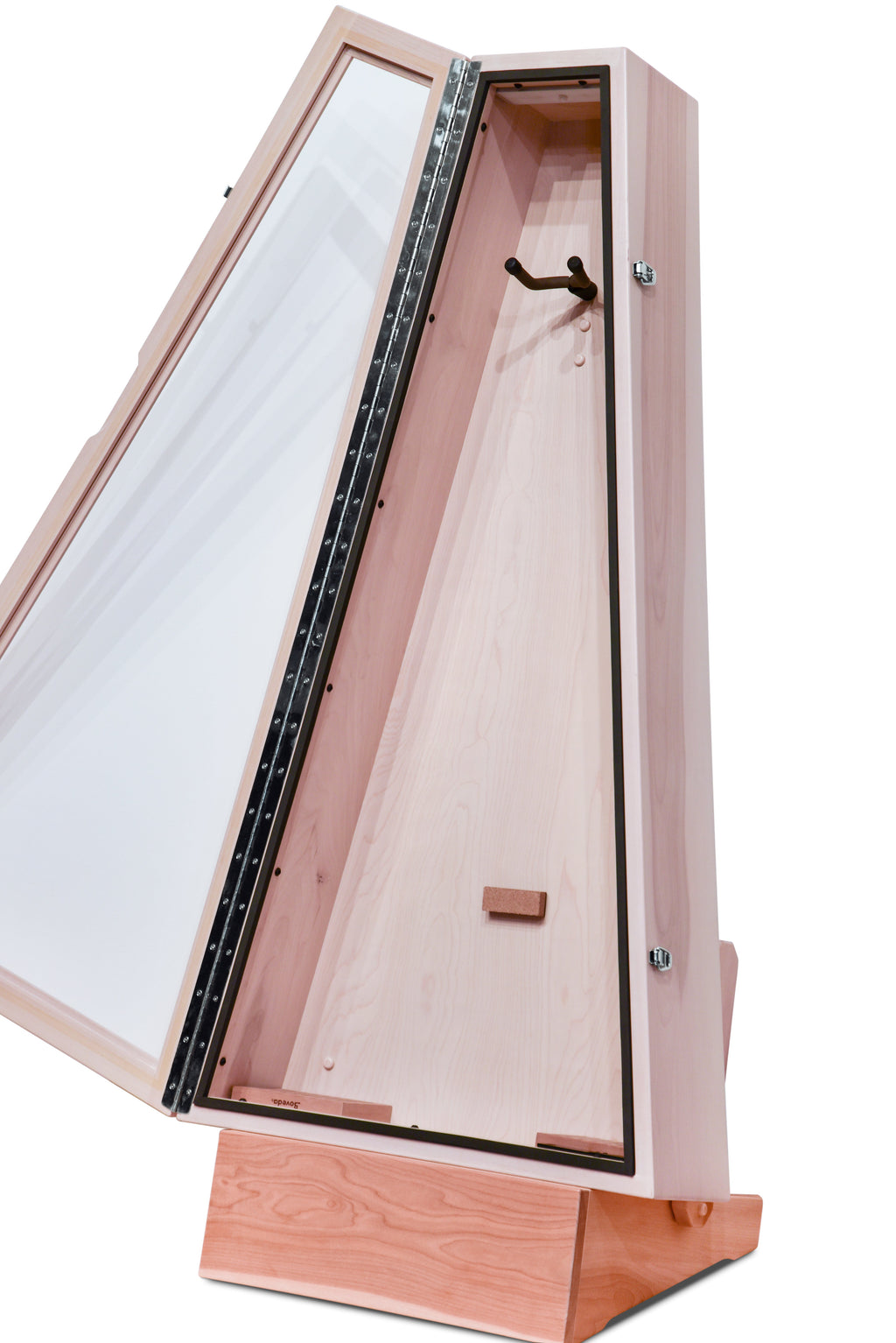 ClimaStand Triangle Humidor with Base - Birch with Campbell White Stain Acoustic Remedy Cases