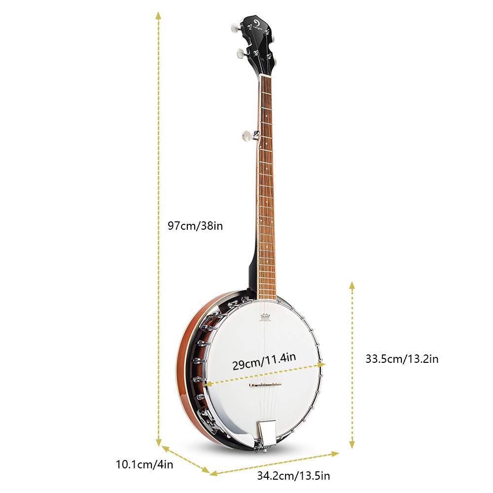 Vangoa Banjo 5 String Full Size Banjos Set with Resonator, Remo Head, Beginner Banjo Kit with Closed Back, Premium Accessories for Adults, Teenager MindFreakArtistry