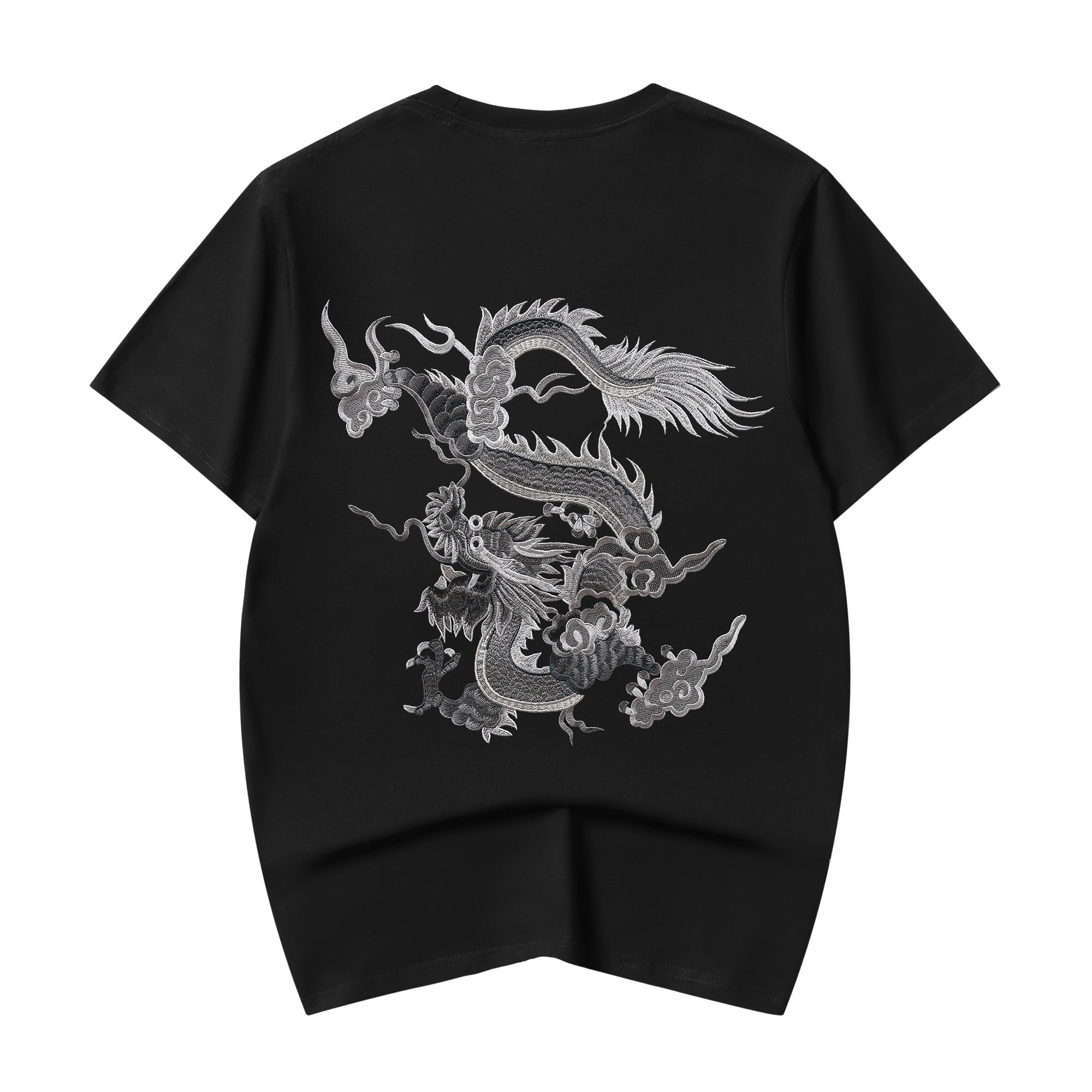 ET521 Grey Dragon Embroidered Tee Niepce