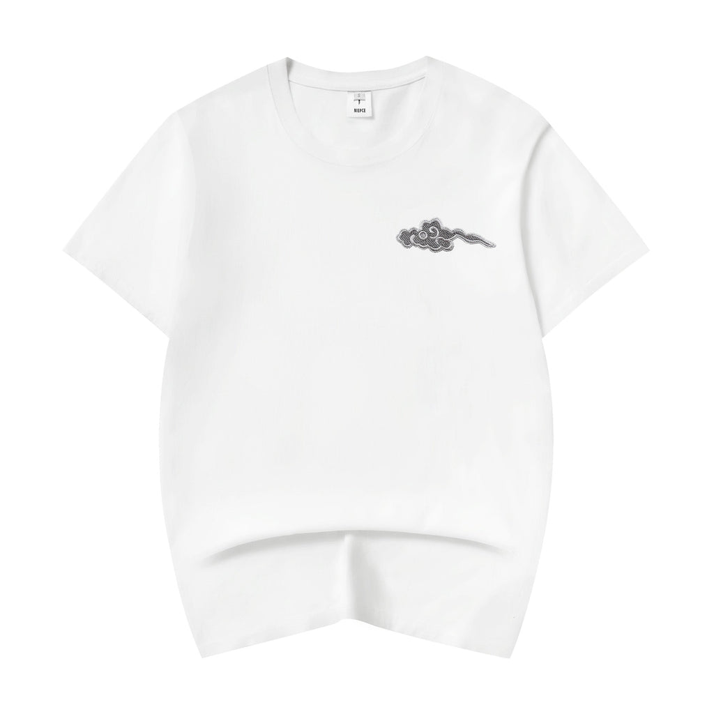 ET521 Grey Dragon Embroidered Tee Niepce