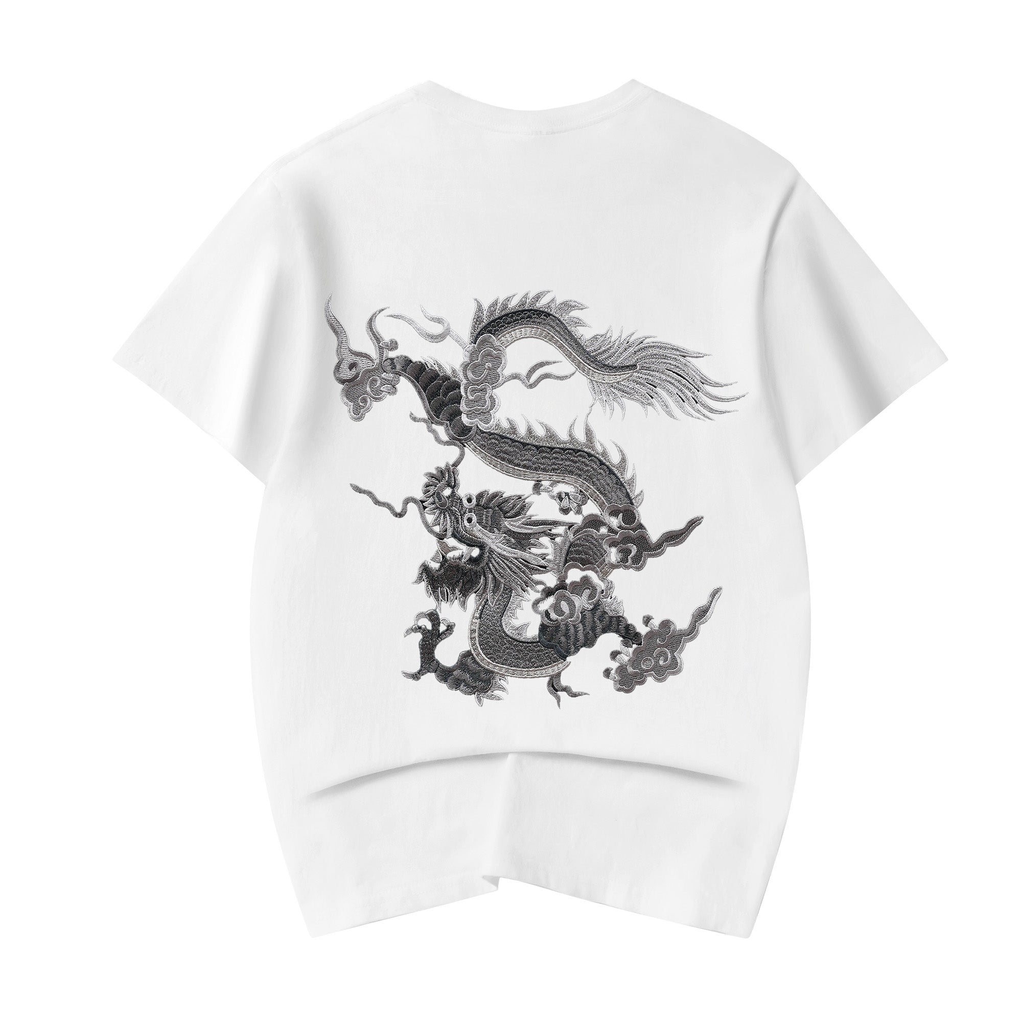 ET521 Grey Dragon Embroidered Tee Niepce