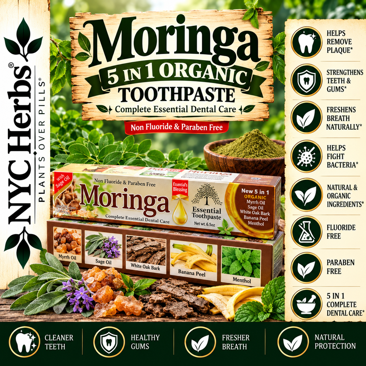 Toothpaste - Moringa NYC Herbs®