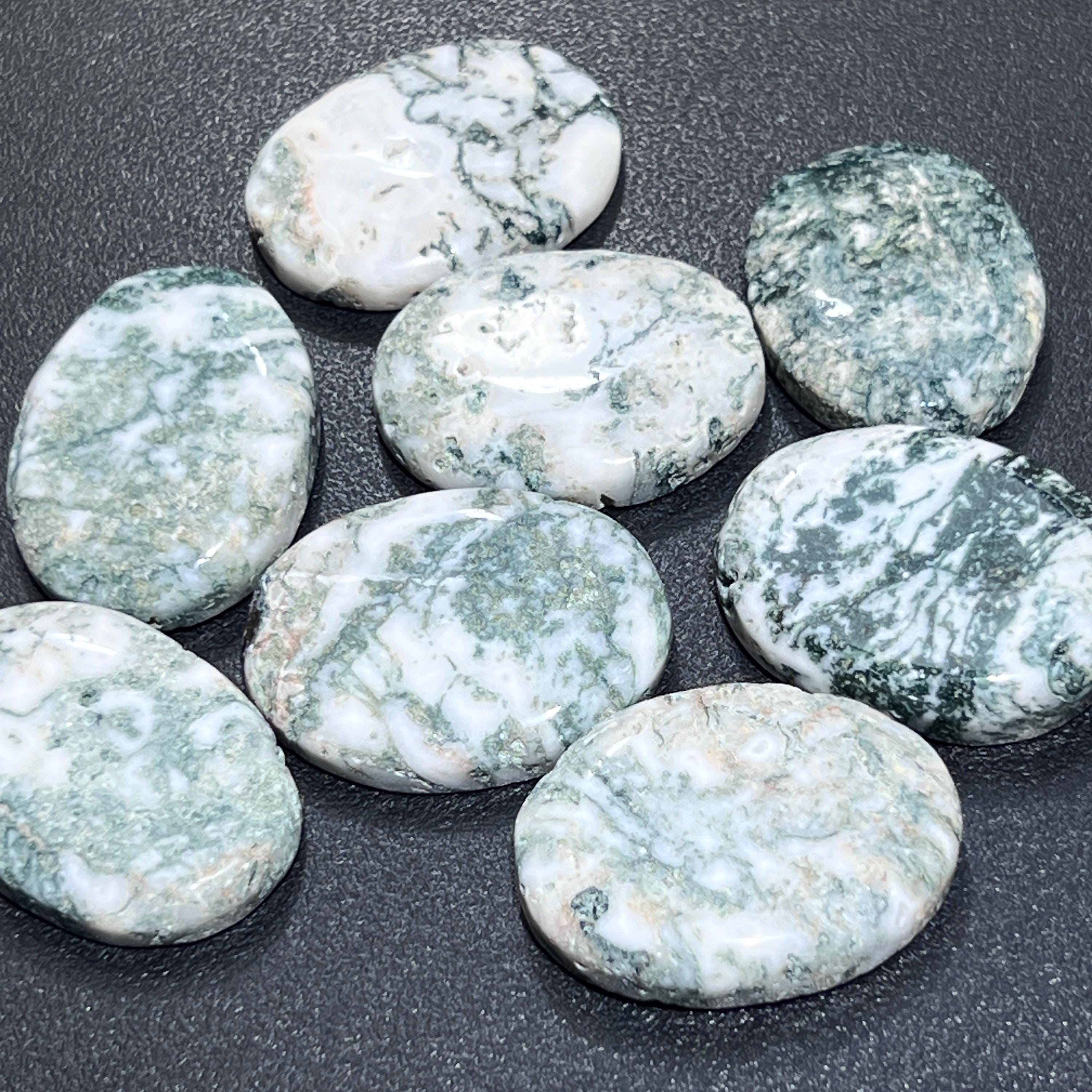 Tree Agate Cabochons Mixed Shapes And Sizes Bulk Wholesale Gemstone Jewelry Supply Amazing Crystals
