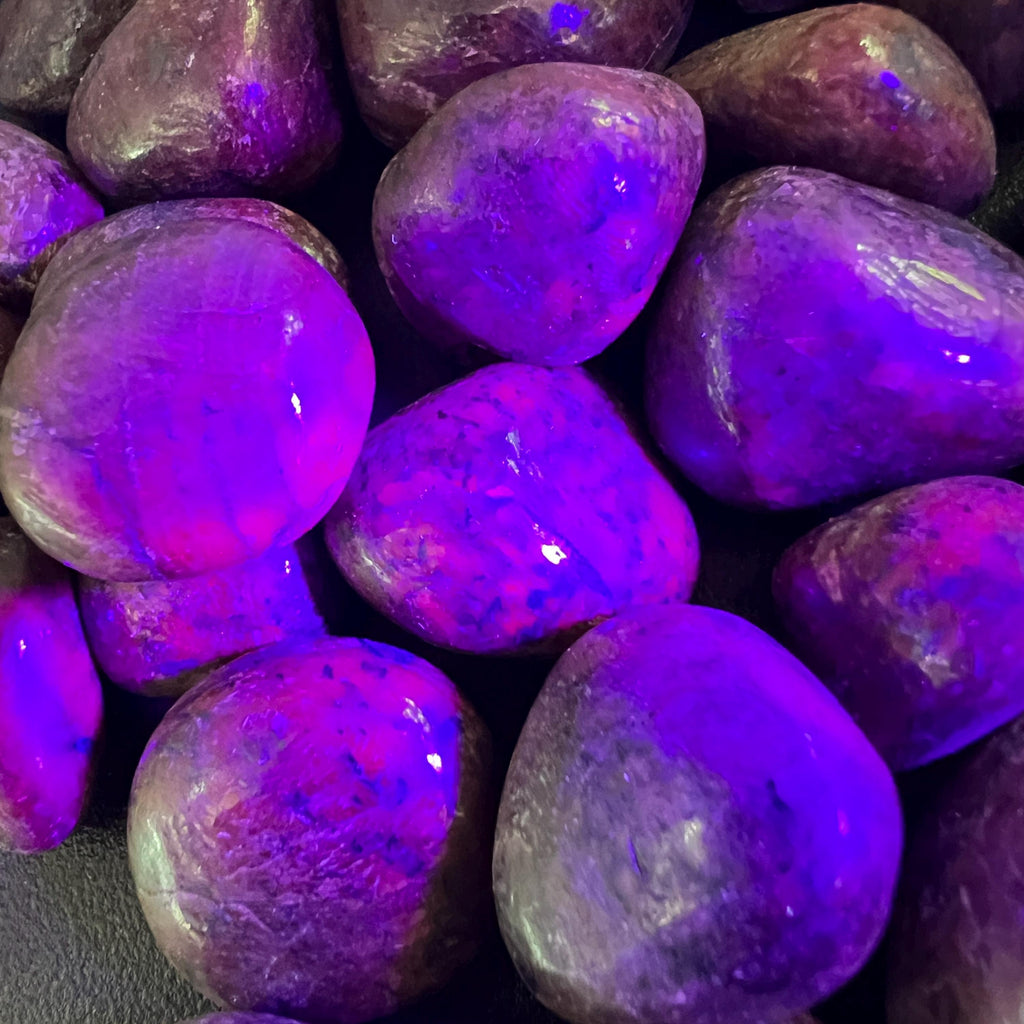 Red Ruby Crystal Tumbled (UV Reactive)(By The Piece Or Pound) Bulk Wholesale Gemstone Decor Supply Amazing Crystals