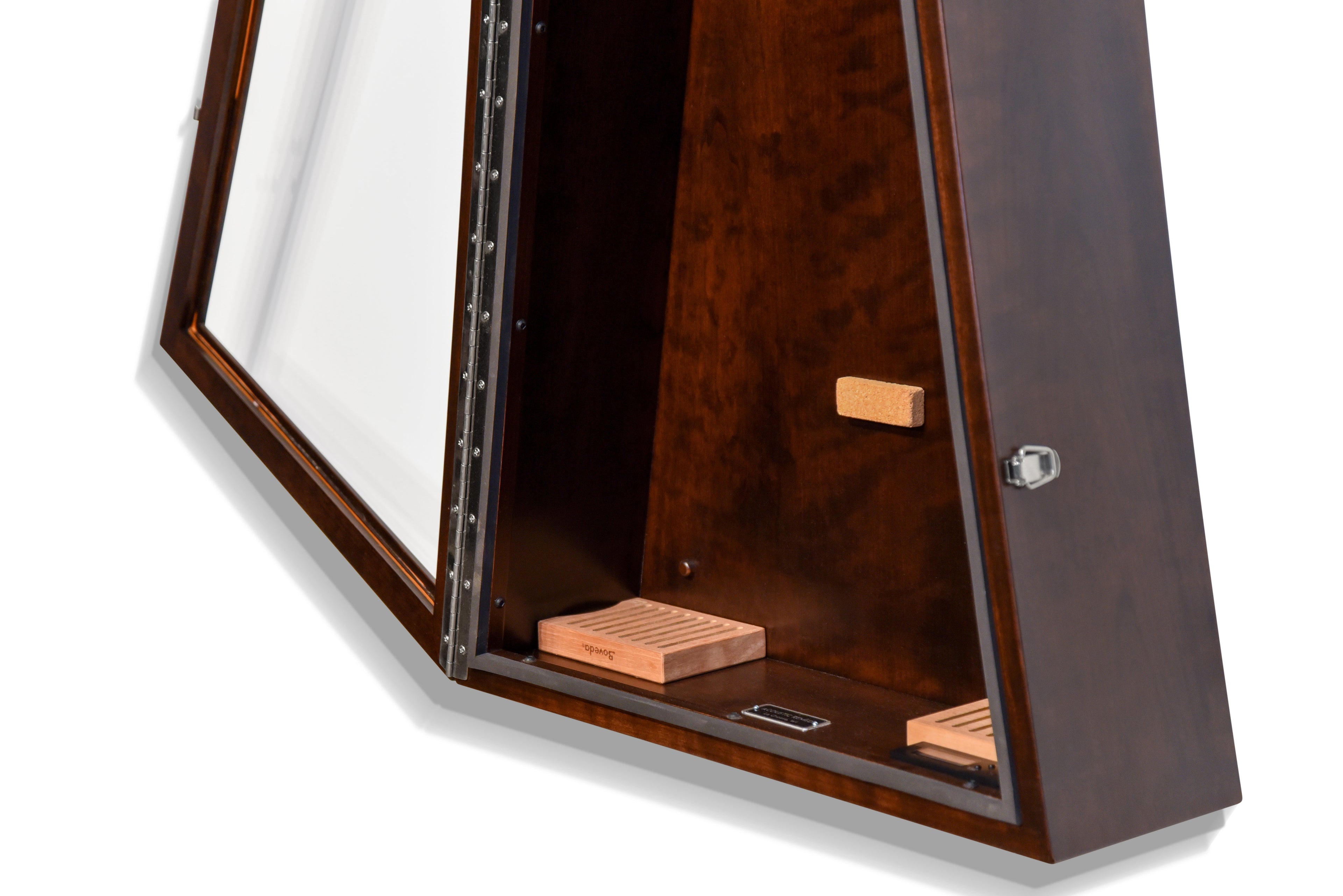 ClimaCase Triangle Humidor - Cherry with Onyx Stain Acoustic Remedy Cases