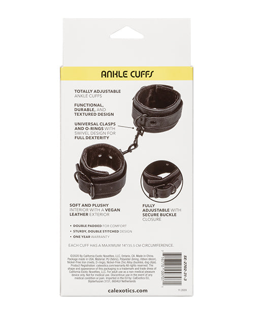 Boundless Ankle Cuffs - Black Adult Toy Box
