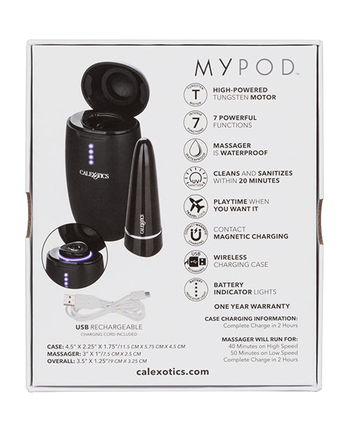 My Pod Vibrating Massager - Black Adult Toy Box
